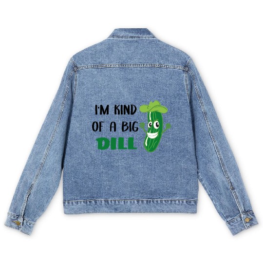 I'm Kind of a Big Dill Cute Pickle for Baby, Baby Men's Denim Jackets