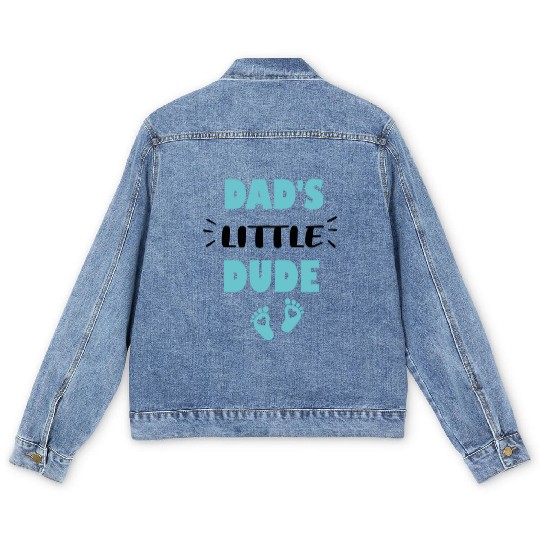 Dad's Little Dude Cute Toddler Clothes For Boy Men's Denim Jackets