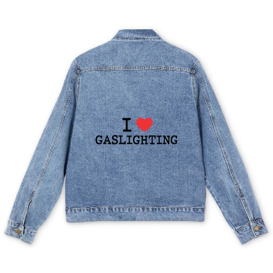 I LOVE (HEART) GASLIGHTING Men's Denim Jackets
