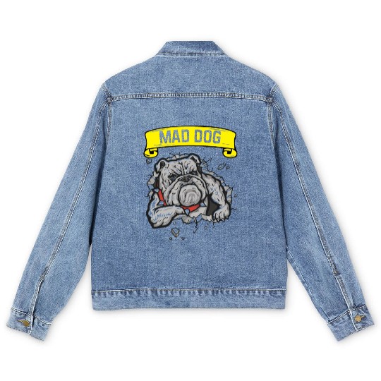 Mad Dog - Pitpull Lover Men's Denim Jackets