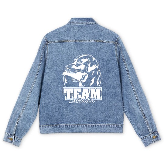 Team Labrador Retriever dog mom hound Men's Denim Jackets