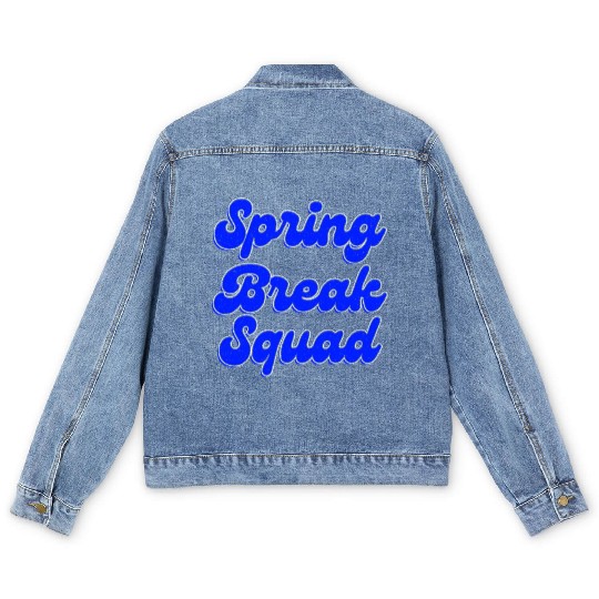 Spring Break Squad Summer Vacation Spring Break Men's Denim Jackets
