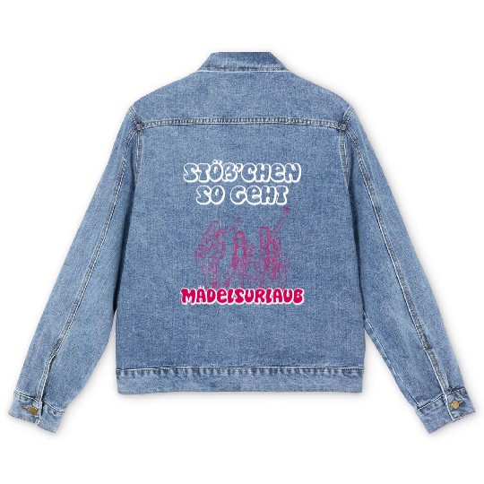 Cheers girls trip girls vacation Spring Break Men's Denim Jackets