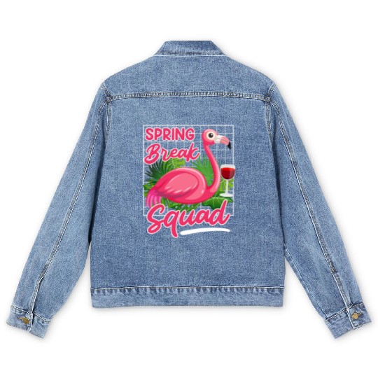 Spring Break Squad Summer Vacation Spring Break Men's Denim Jackets