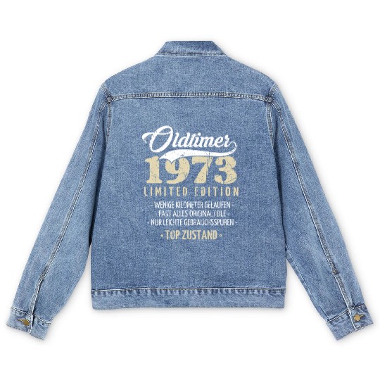 50th Birthday Vintage 1973 Men's Denim Jackets