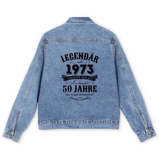50th Birthday Vintage 1973 Men's Denim Jackets
