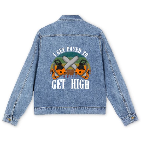 chainsaw Lumberjack Men's Denim Jackets