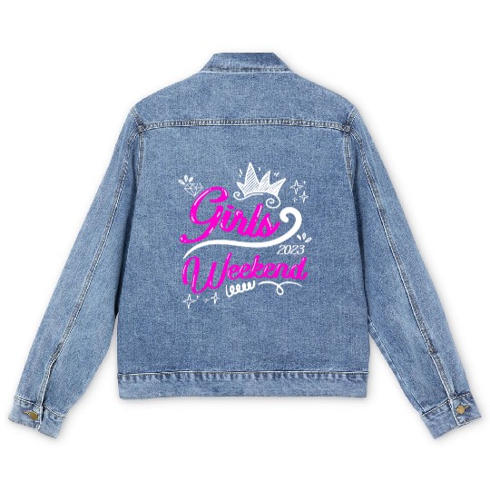 Girls Weekend Vacation Girls Trip Spring Break Men's Denim Jackets