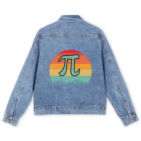 Pi Day Men's Denim Jackets