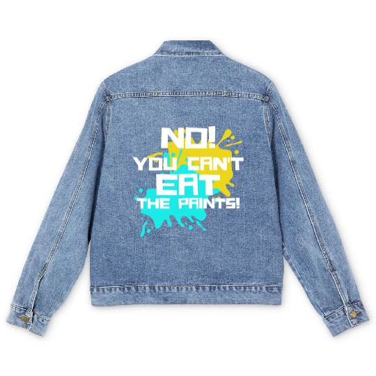 funny art teacher Men's Denim Jackets