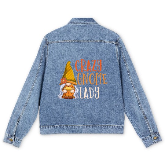 Gnomes - Gnome Collecting - Gnome Collector Men's Denim Jackets