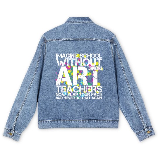 School Art Teacher Men's Denim Jackets