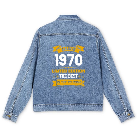 March 1970 Birthday Surprise Men's Denim Jackets