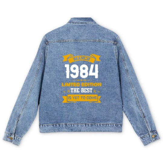 March 1984 Birthday Surprise Men's Denim Jackets