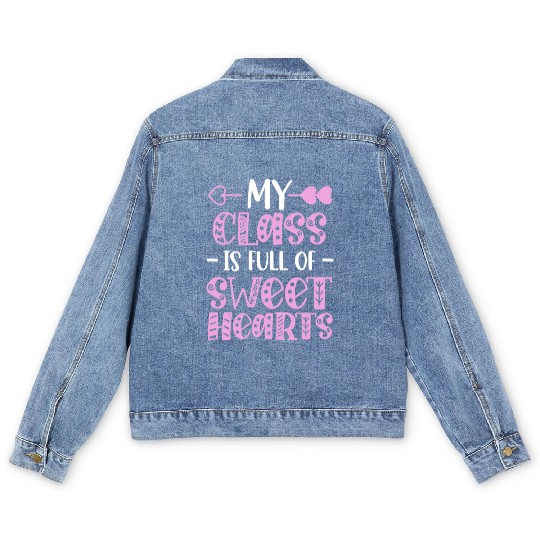 My Class Is Full Of Sweethearts Men's Denim Jackets