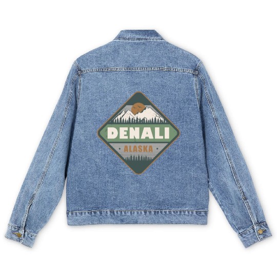 Denali Alaska US Vintage Hiking Design Men's Denim Jackets