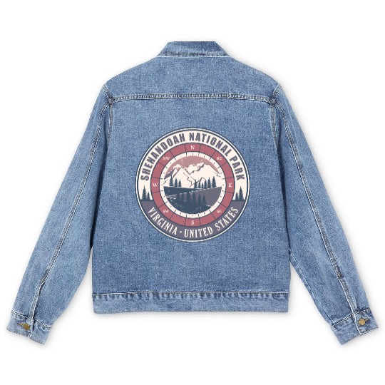 Shenandoah National Park Virginia US Hiking Men's Denim Jackets
