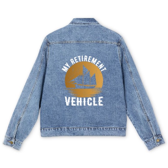 Retirement Vehicle Sailor Sailboat Men's Denim Jackets