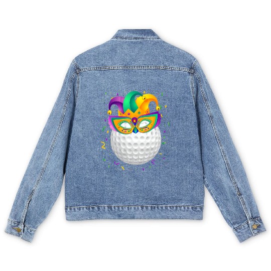 Golf Ball Mardi Gras Men's Denim Jackets
