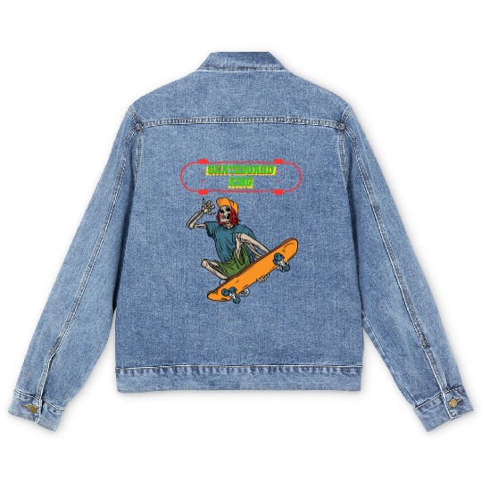 Skateboard king, Skateboard, Skateboard sport Men's Denim Jackets