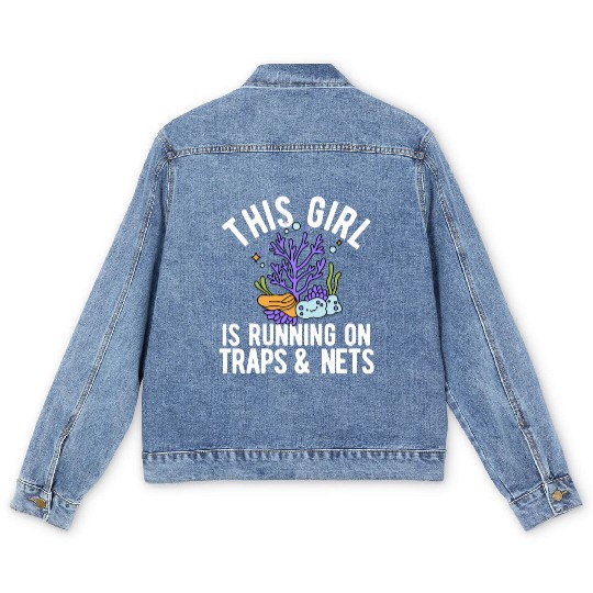 Marine Biologist Girl Marine Biology Men's Denim Jackets