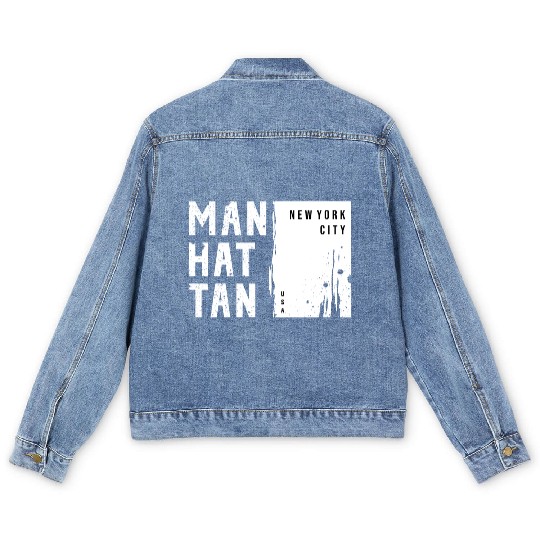 MANHATTAN NYC USA Urban Street Men's Denim Jackets Design 2023
