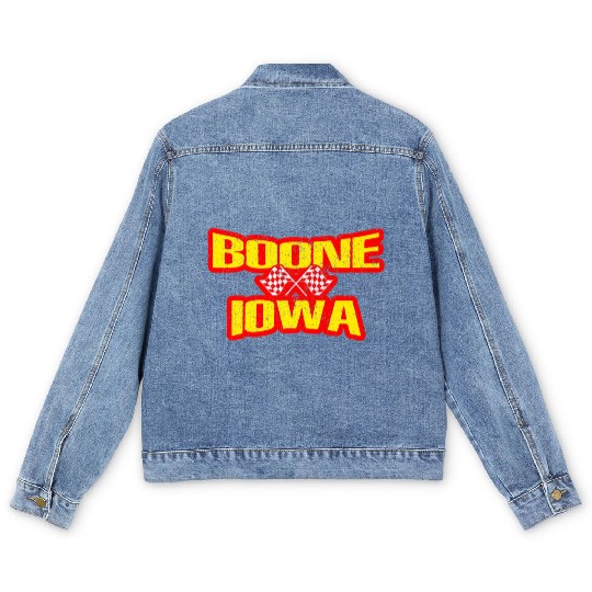 Boone Iowa IA Midwest Hobby Stock Modified Race Ca Men's Denim Jackets