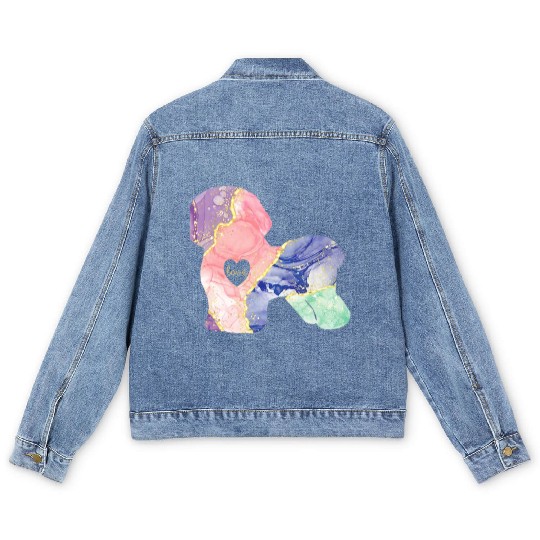Bichon Frise Lover Bichon Frise Mom Men's Denim Jackets