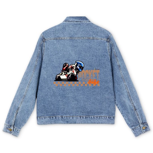 Pocket Bike Men's Denim Jackets