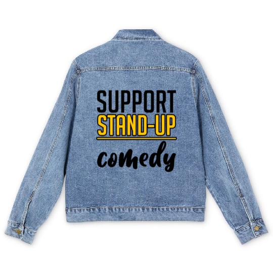 Support Stand Up Comedy 4 Men's Denim Jackets
