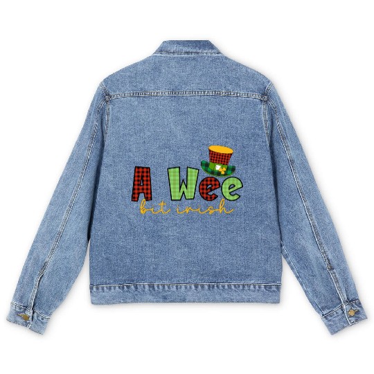 A Wee Bit Irish Sublimation Men's Denim Jackets