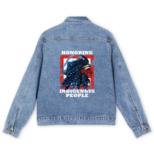 Honoring Indigenous People Heritage Native America Men's Denim Jackets