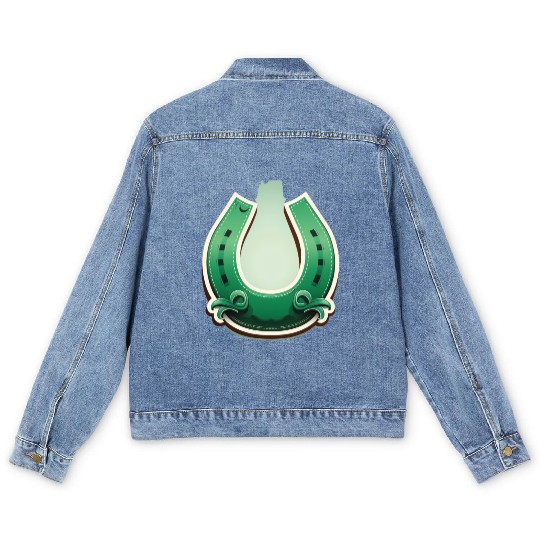 A horseshoe for good luck T--Men's Denim Jackets