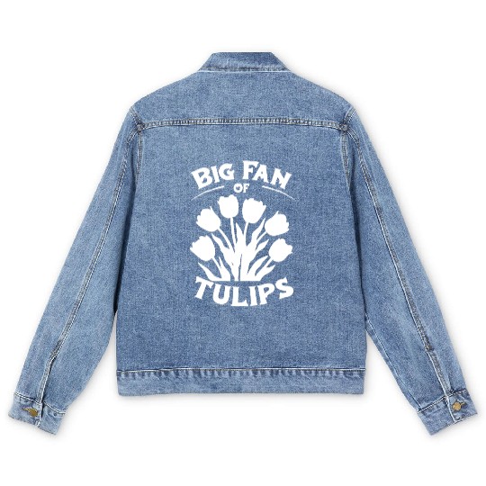 Tulip Gardening Tulips Men's Denim Jackets