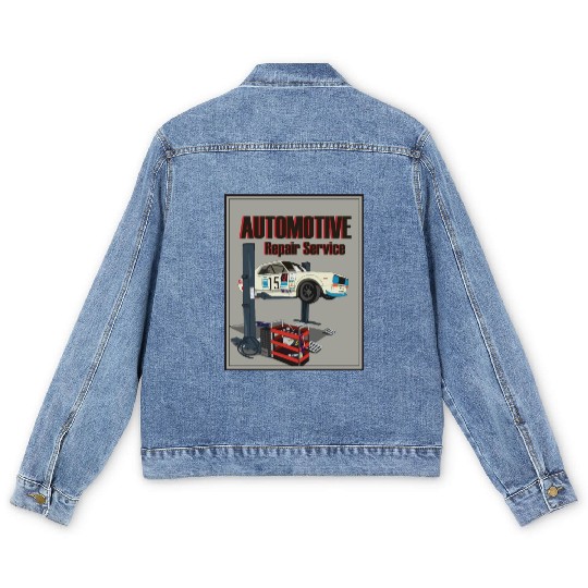 Automotive repair service Men's Denim Jackets