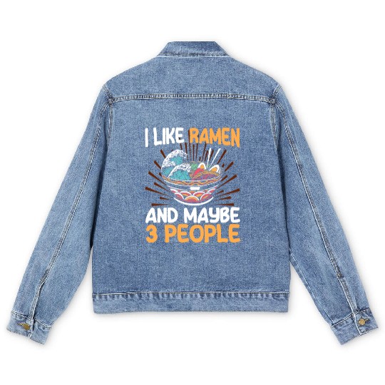 Ramen Noodle Soup Japanese Kawaii Gift Ramen Men's Denim Jackets