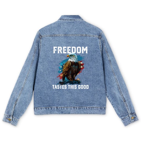 Freedom Tastes This Good Patriotic Patriotism Men's Denim Jackets