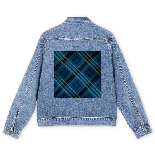Indigo Tartan A Trendsetter's Delight Men's Denim Jackets