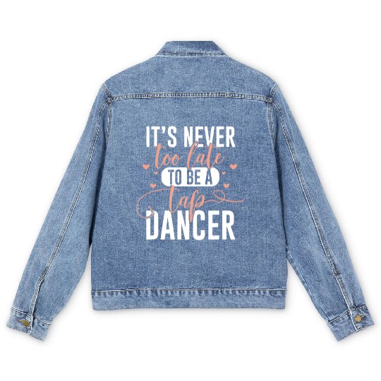 Tap Dance Heart Lover Gift Tap Dancer Gifts Dancin Men's Denim Jackets
