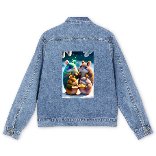 Cute Totoro Men's Denim Jackets