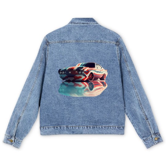 American pride and raw horsepower Men's Denim Jackets