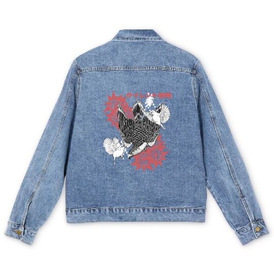 Birds Of Prey Falcon Men's Denim Jackets
