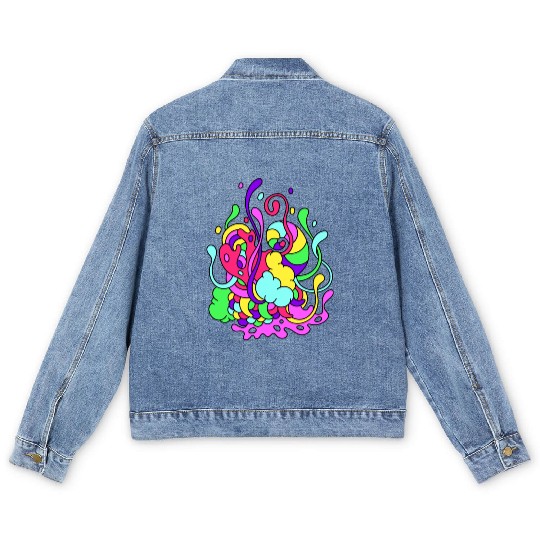 Men's Denim Jackets colorful background