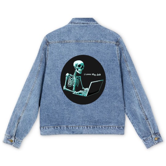 I Love My Job Men's Denim Jackets