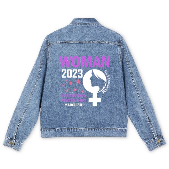 International Women's Day 2023 Embrace Equity Men's Denim Jackets