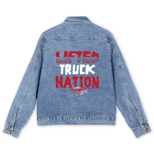 Lifted Truck Nation Pickup Truck Square Body Truck Men's Denim Jackets