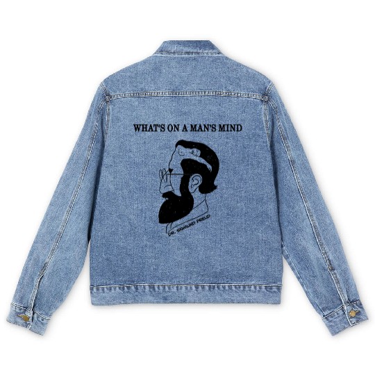 What's On A Man's Mind Dr. Sigmund Freud Men's Denim Jackets