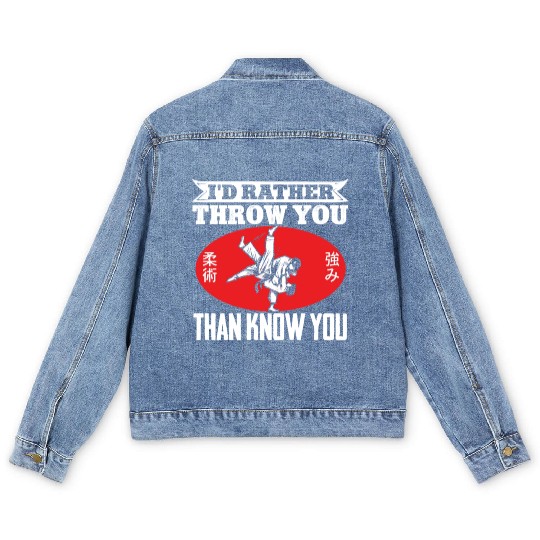 Brazilian Jiu Jitsu MMA Bjj Hugger Men's Denim Jackets