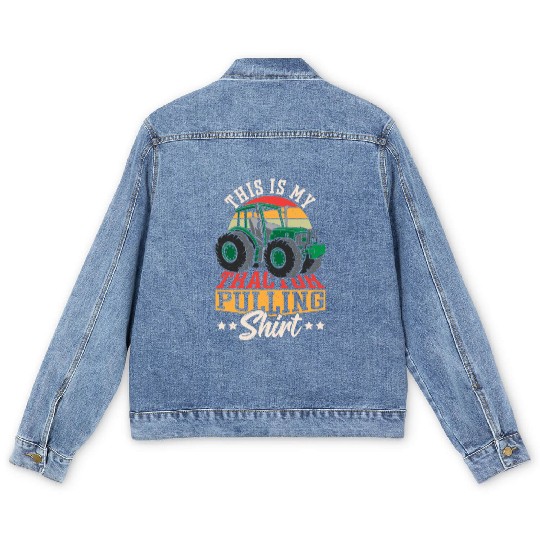 This Is My Tractor Pulling Men's Denim Jackets Tractorpulling