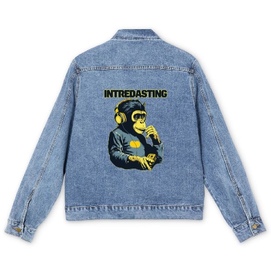 Intredasting Beats - Interesting Monkey Ape Men's Denim Jackets